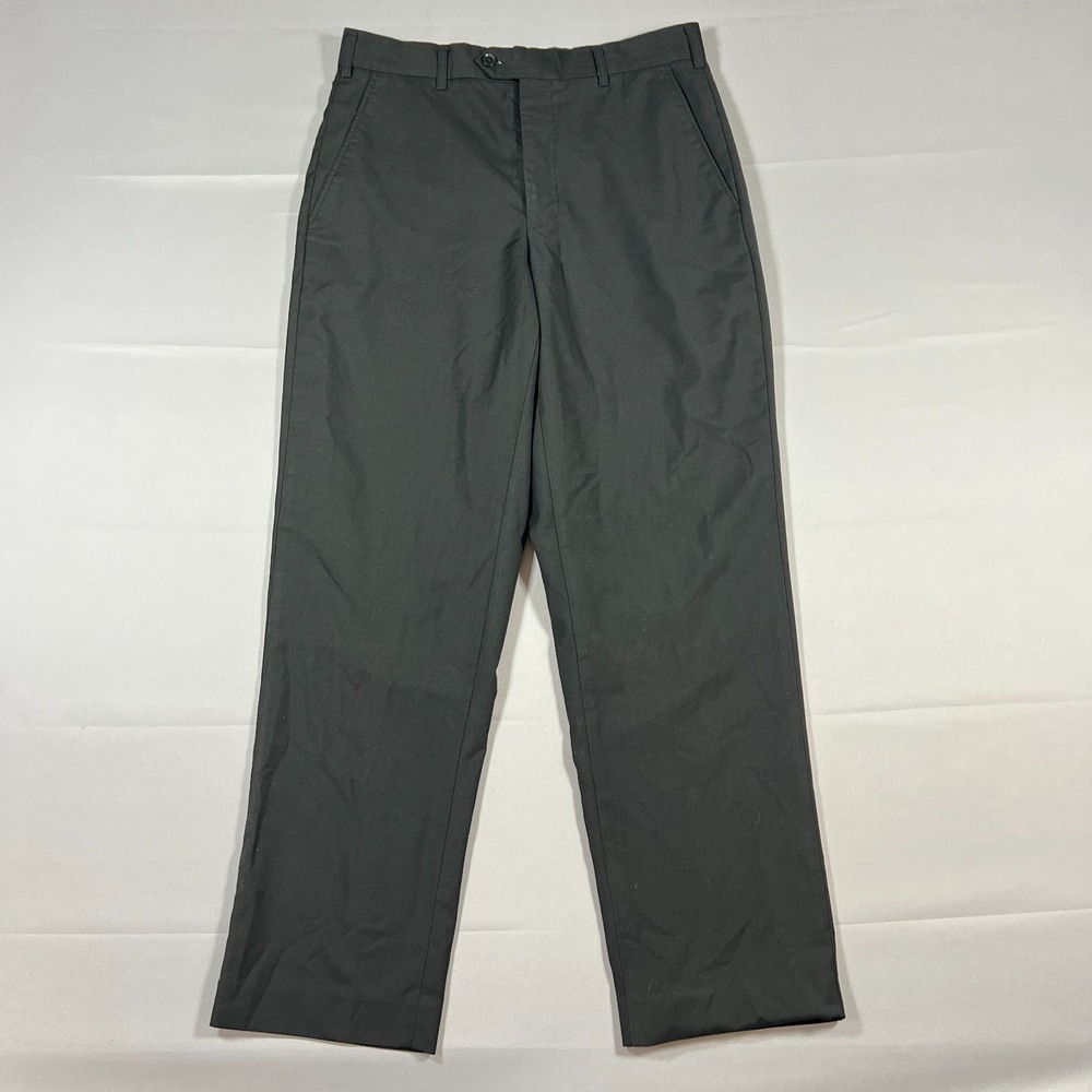 Circola Moda‎ Dress Pants Mens 32x30 Black Microtech Super Deluxe Straight Leg